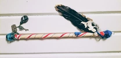 Baguette en Noisetier avec Labradorite - vue 2