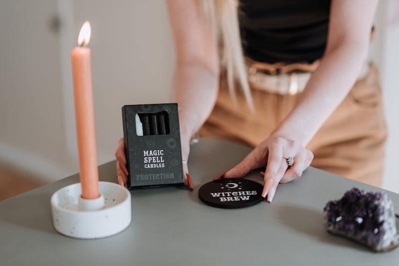 Bougie Rouge Flamme de Volonte - vue 2