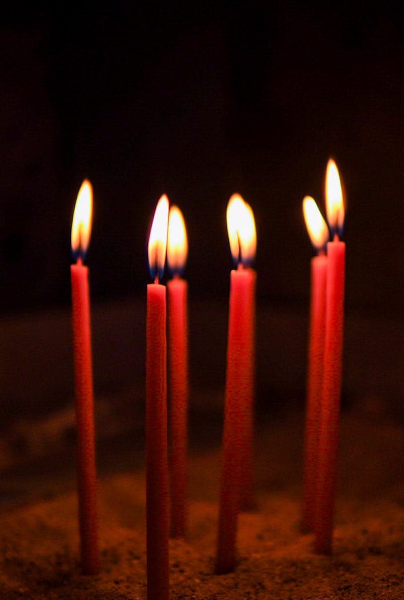 Bougie Rouge Flamme de Volonte